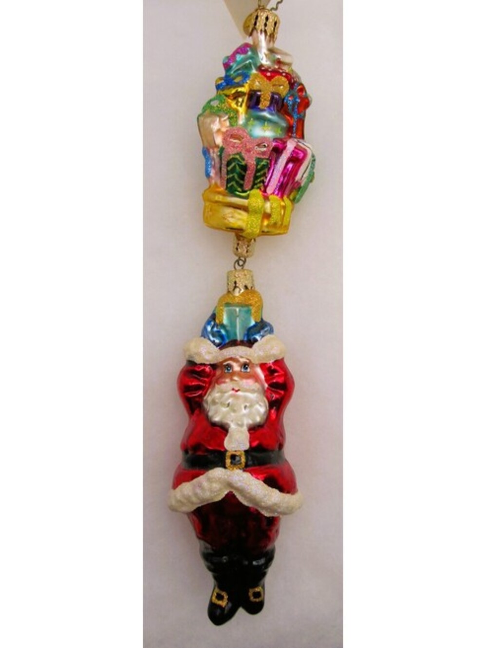 Christopher Radko 2002 Hang on Santa Ornament with Original Tag and Box